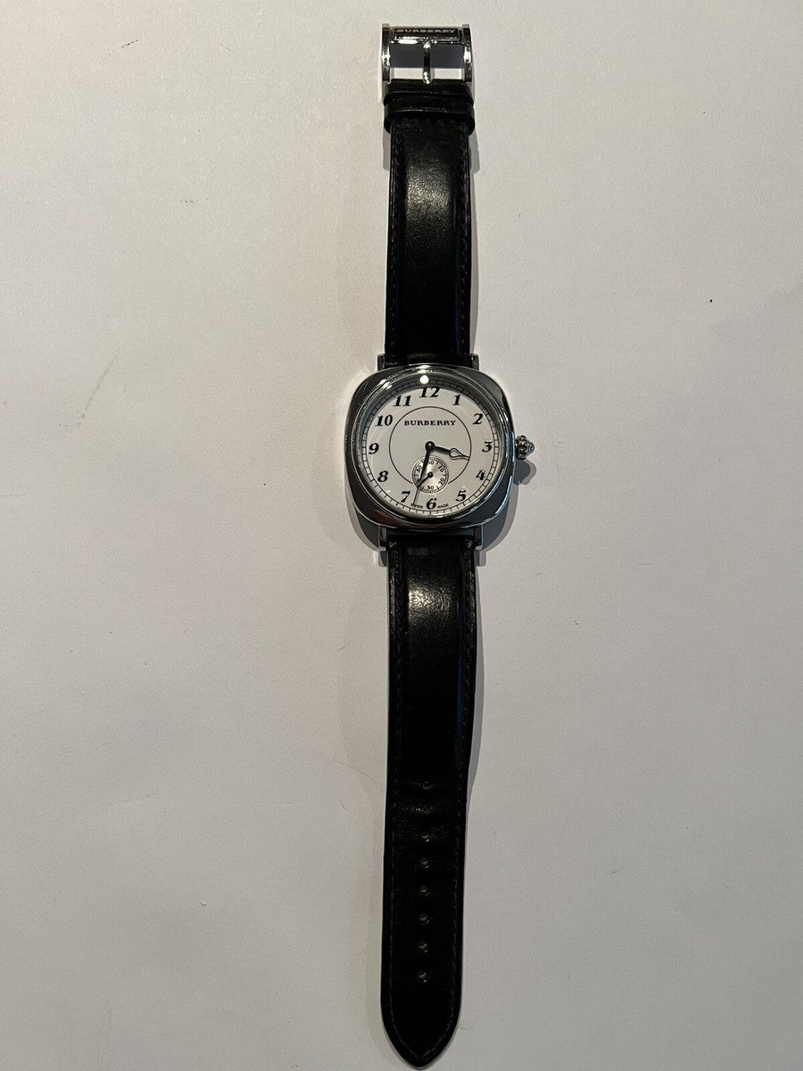 Burberry 1700 Reloj Hombre Acero Correa Negra