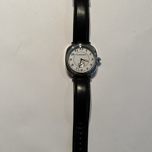 Burberry 1700 Reloj Hombre Acero Correa Negra