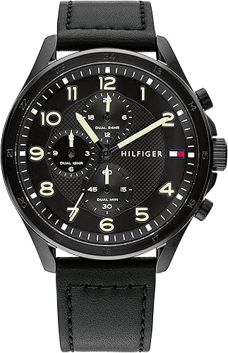 Tommy Hilfiger 1792004 Axel 45 mm Negro Piel