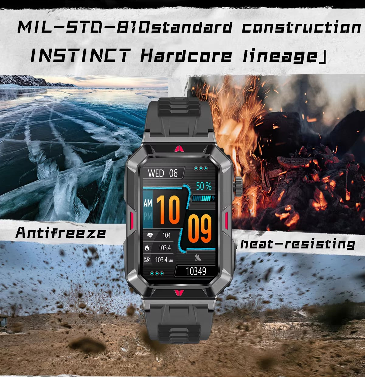 Unisex DW19 Sport Smartwatch con Llamadas BT