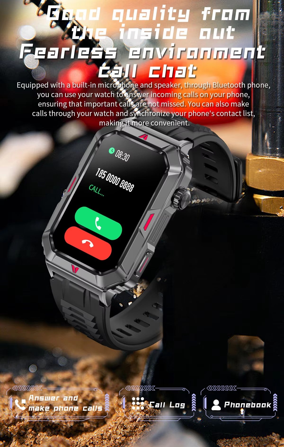 Unisex DW19 Sport Smartwatch con Llamadas BT