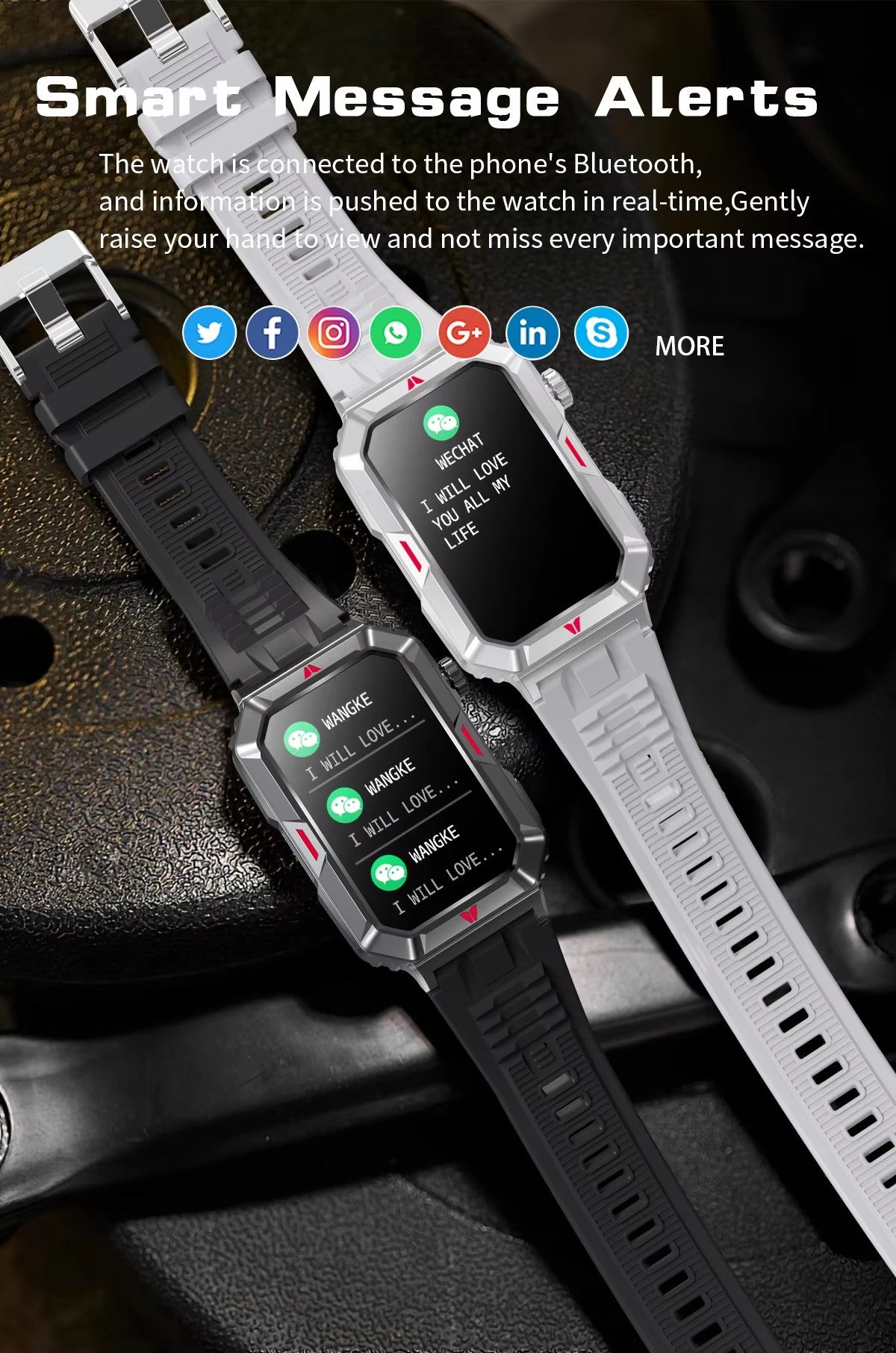 Unisex DW19 Sport Smartwatch con Llamadas BT