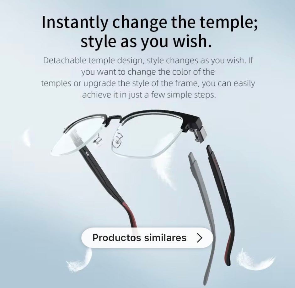 Gafas Inteligentes Maxtop con Bluetooth, Control Táctil, Control de Cámara del Móvil y Lentes UV/Anti-Luz Azul