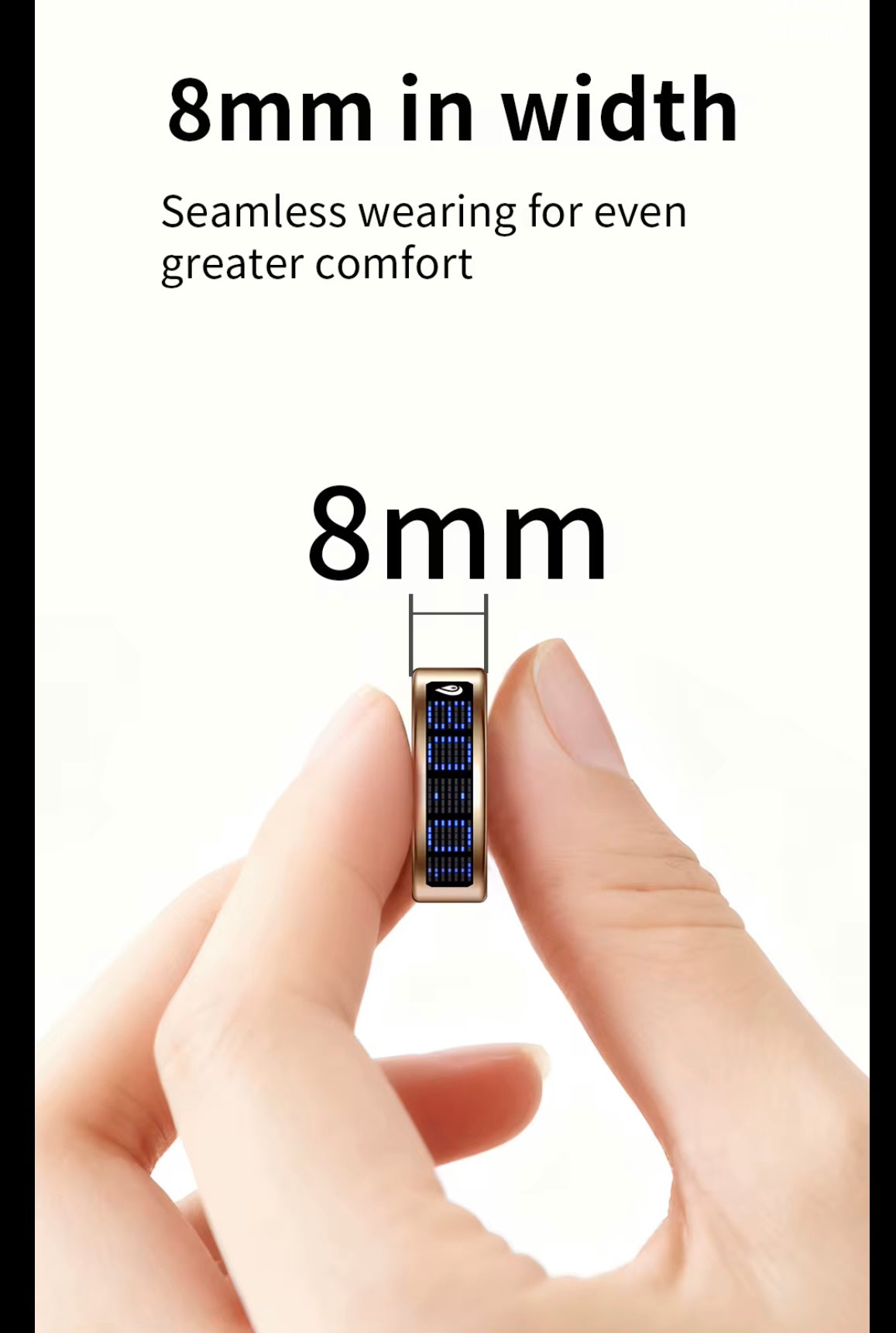 Anillo Inteligente SR16 con Pantalla LED: Monitor de Salud, Sueño y Actividad