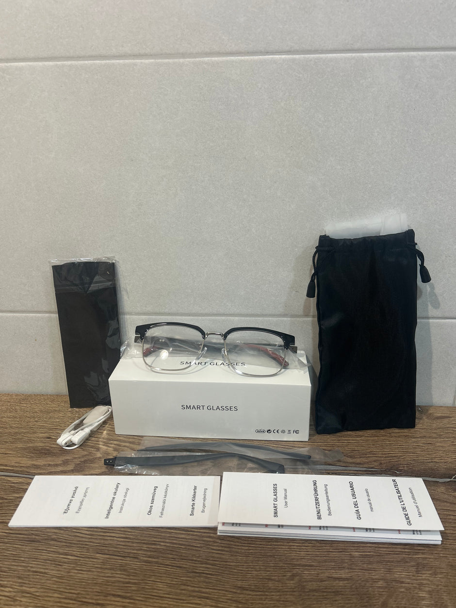 Gafas Inteligentes Maxtop con Bluetooth, Control Táctil, Control de Cámara del Móvil y Lentes UV/Anti-Luz Azul