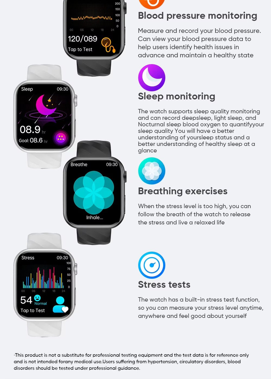 Smartwatch Unisex Salud ECG MF15 AMOLED