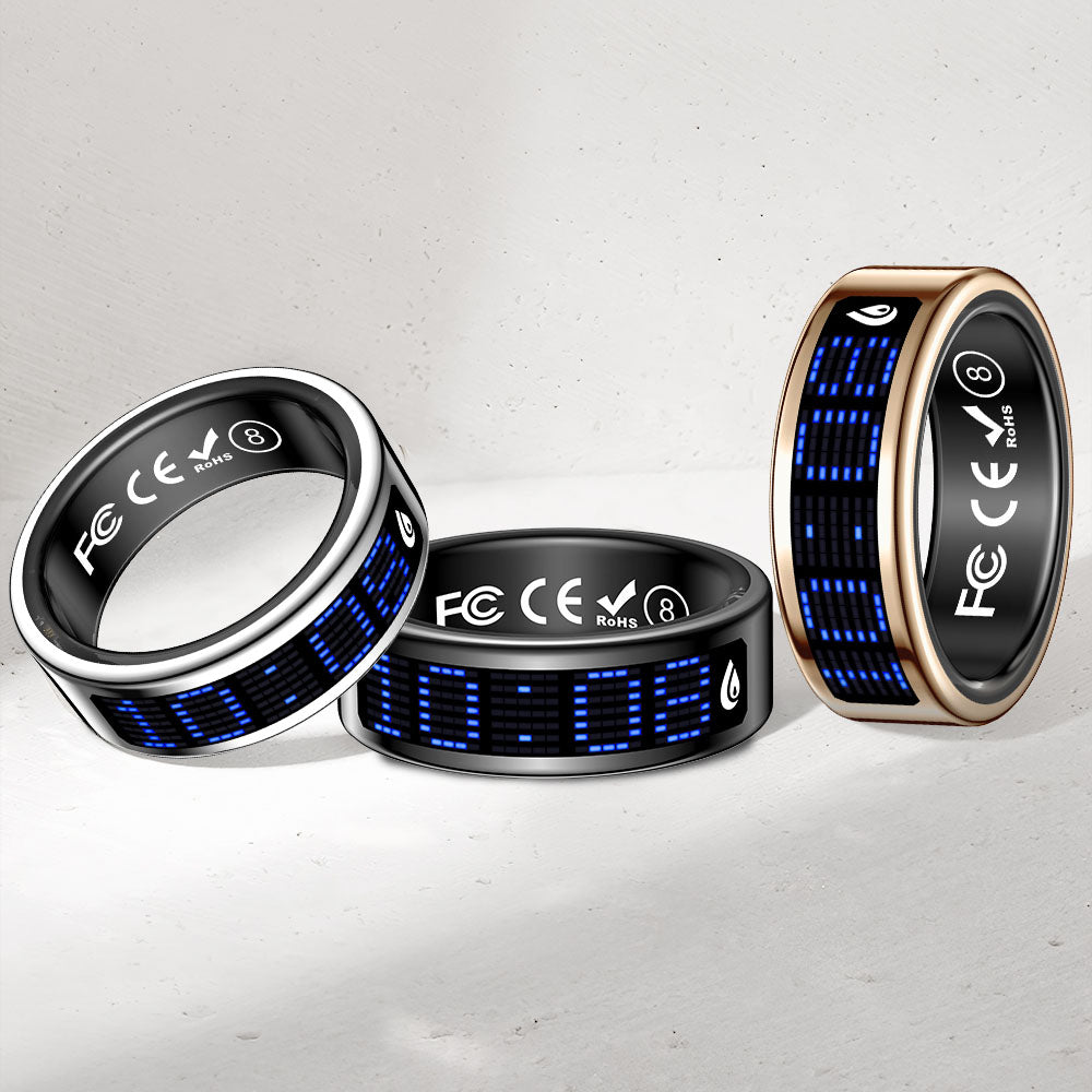 Anillo Inteligente SR16 con Pantalla LED: Monitor de Salud, Sueño y Actividad